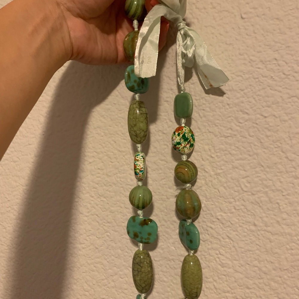 Beaded art necklace